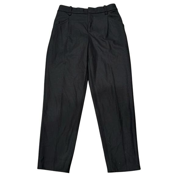 Banana Republic Women's Pleated Wool Blend Pant Black Size 10 Long - Picture 2 of 9